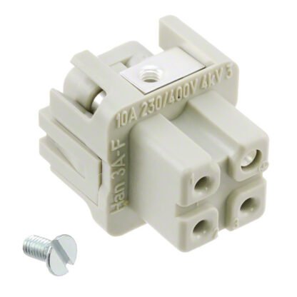 09200032711 — INSERT FEMALE 3POS+1GND SCREW — Harting