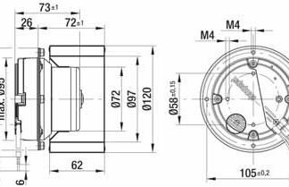 G3G120-BB13-02 — Ventilateur centrifuge pales incurvées vers l'avant (ouïe simple) ebm-papst, Ø120 mm, technologie EC (GreenTech) — ebm-papst