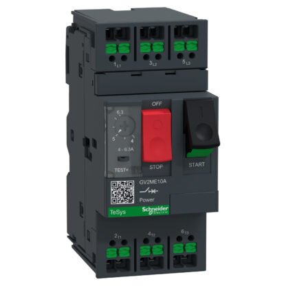 GV2ME10A — TESYS GV2 MMC 6.3A PB SNAP-IN — Schneider Electric