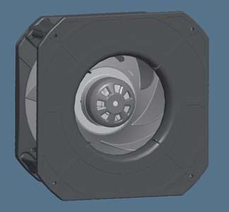 K3G190-RC05-03 — Moto-turbine centrifuge double ouïe ebm-papst, Ø190 mm, technologie EC (GreenTech) — ebm-papst