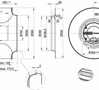 K3G355-AN31-61 — Moto-turbine centrifuge double ouïe ebm-papst, Ø355 mm, technologie EC (GreenTech) — ebm-papst