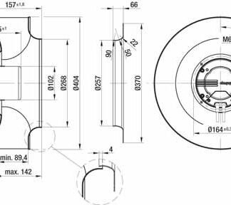 K3G400-AD32-71 — Moto-turbine centrifuge double ouïe ebm-papst, Ø400 mm, technologie EC (GreenTech) — ebm-papst