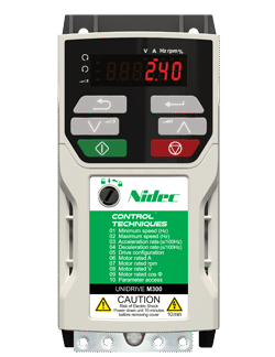 M300-022 00033A — Variateur de fréquence Emerson (Control Techniques) Unidrive M300, 0,55 kW, 230 V, triphasé, 3,3 A — Emerson (Control Techniques)