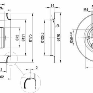 R3G175-AF19-02 — Ventilateur centrifuge pales incurvées vers l'arrière ebm-papst, Ø175 mm, technologie EC (GreenTech) — ebm-papst