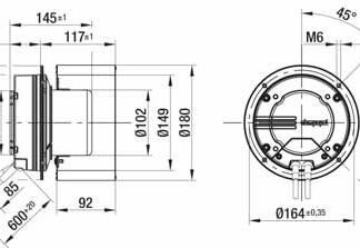 R3G180-AD43-71 — Ventilateur centrifuge pales incurvées vers l'arrière ebm-papst, Ø180 mm, technologie EC (GreenTech) — ebm-papst