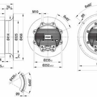 R3G400-AT01-03 — Ventilateur centrifuge pales incurvées vers l'arrière ebm-papst, Ø400 mm, technologie EC (GreenTech) — ebm-papst