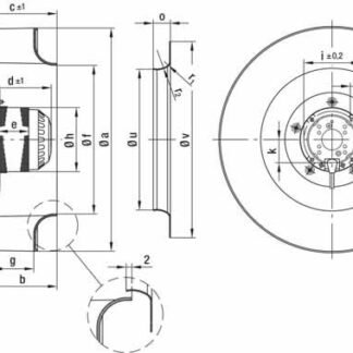 R4E355-AG01-05 — Ventilateur centrifuge pales incurvées vers l'arrière ebm-papst, Ø355 mm, technologie AC monophasé — ebm-papst