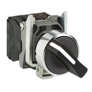 XB4BD215 — SS METAL BLACK 2POS STAY PUT 1NO — Schneider Electric