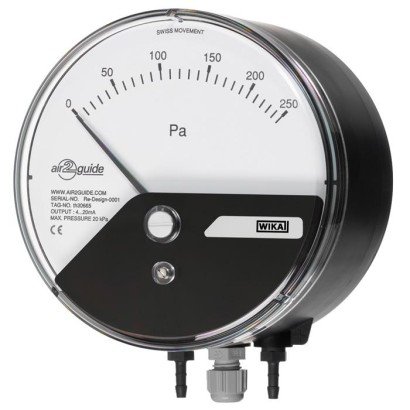 WIKA-N2-A2G-15-04-010V-DIN-500 — Transmetteur de pression différentielle HVAC WIKA A2G-15, 0 à 500 Pa, sortie 0-10 V, connecteur DIN